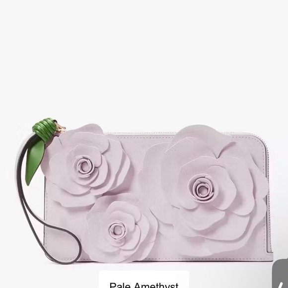 kate spade Handbags - Kate Spade Amethyst Floral Wristlet